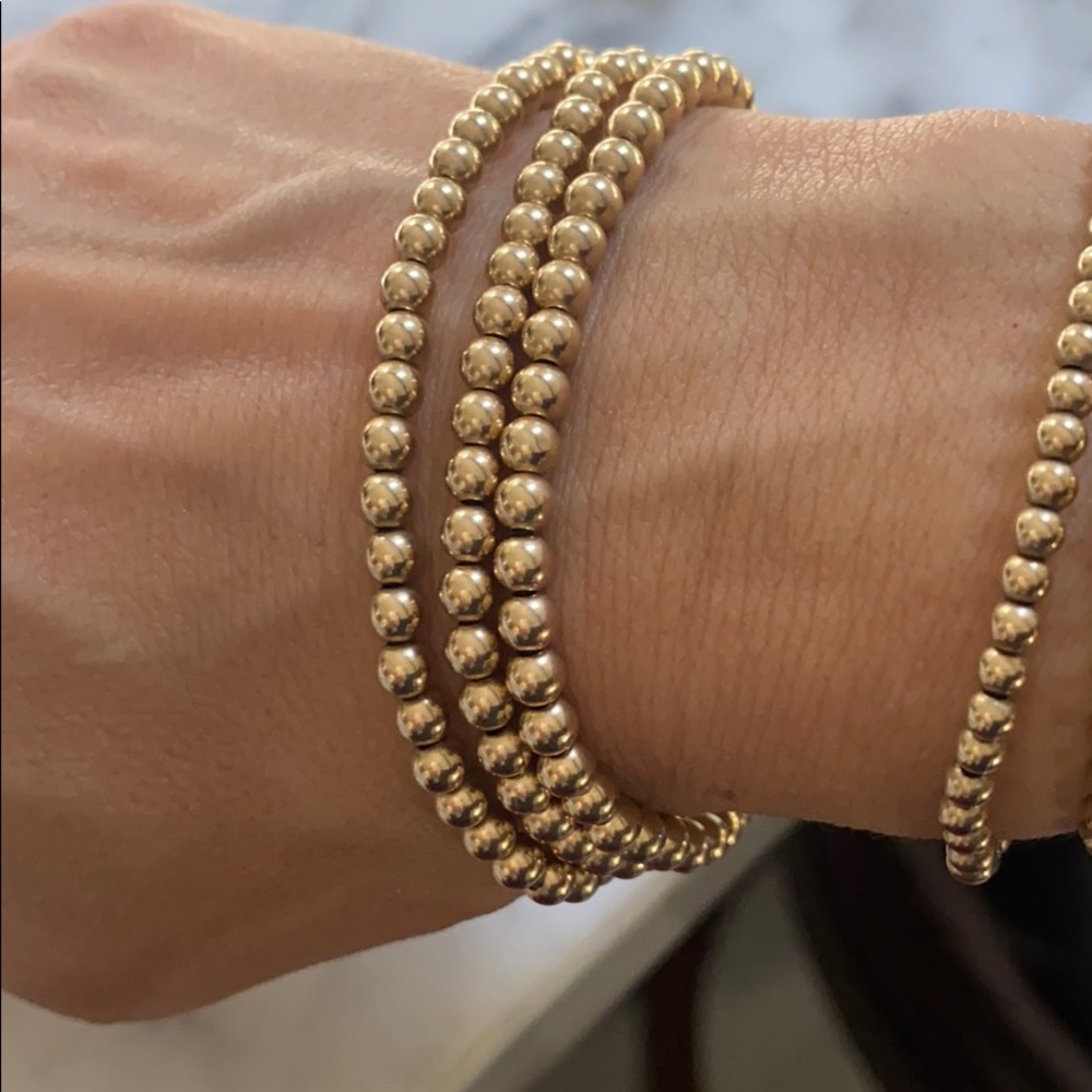 14k gold filled 4 mm ball bracelet